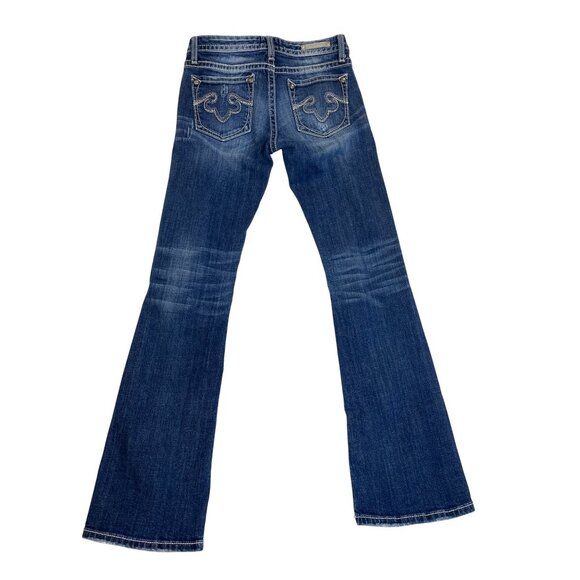 Be Rocks For Express Women's Blue  Medium Wash Rock Revival Bootcut Jeans Sz 2R - Picture 2 of 12